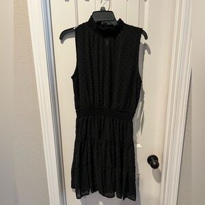 NWT Sweet Wanderer Black Swiss dot Dress sz large